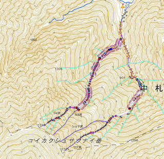 コイカクシュサツナイ岳北東面直登沢遡行図[image/jpeg:506kB]